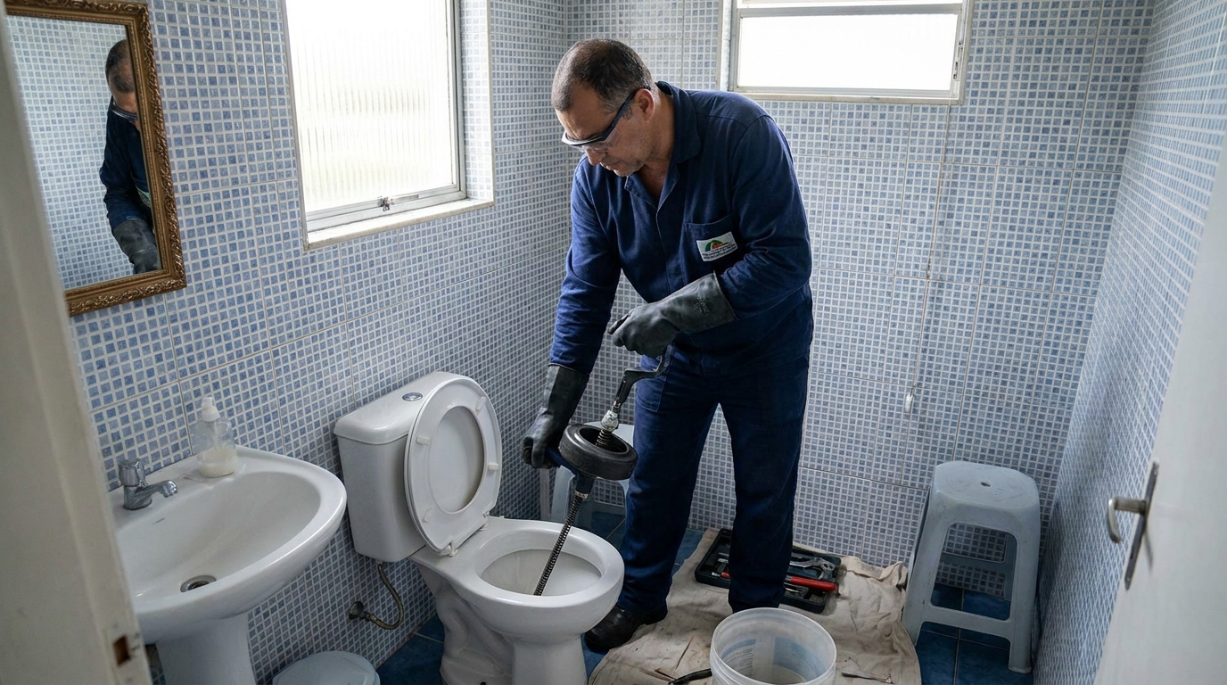 Desentupimento de vaso profissional em Blumenau‑SC