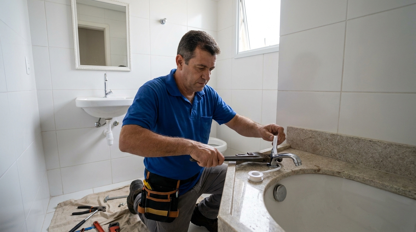Instalação de torneira de cozinha em Blumenau‑SC
