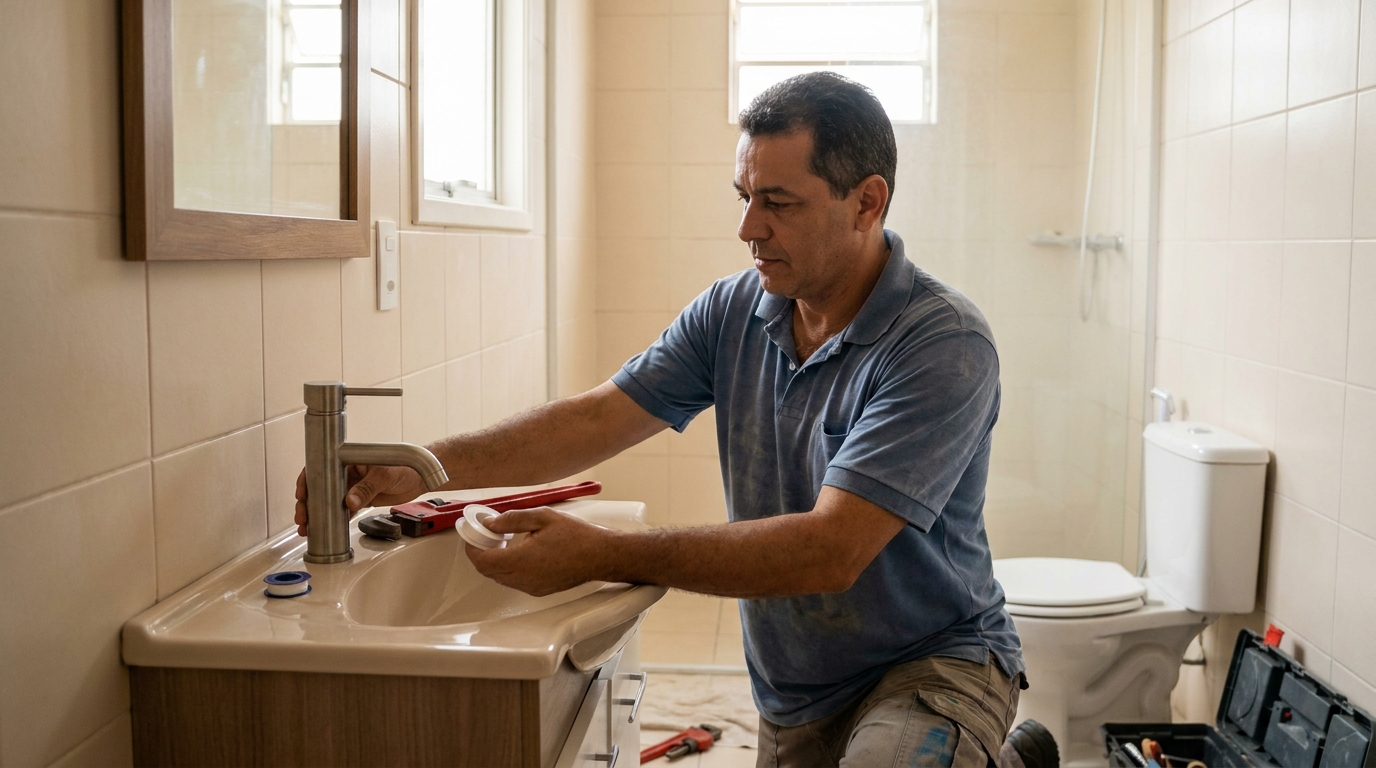 Instalação de torneira profissional em Blumenau‑SC